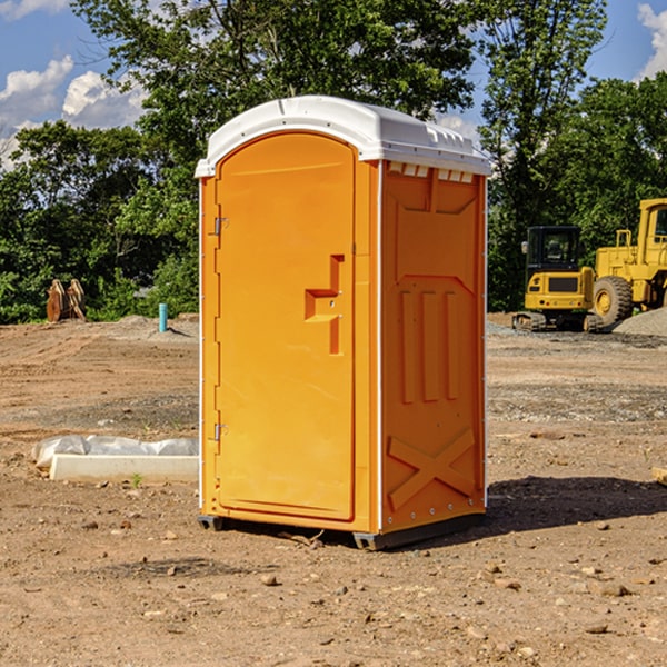 are there any restrictions on what items can be disposed of in the portable restrooms in Hansford County